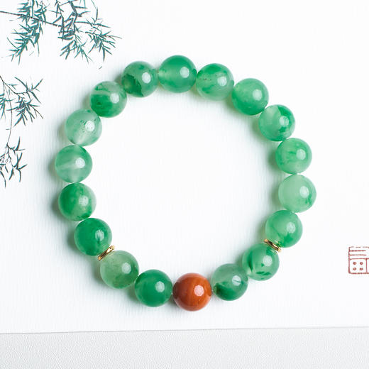 XY0385鸿运当头非洲翠南红手串 商品图6