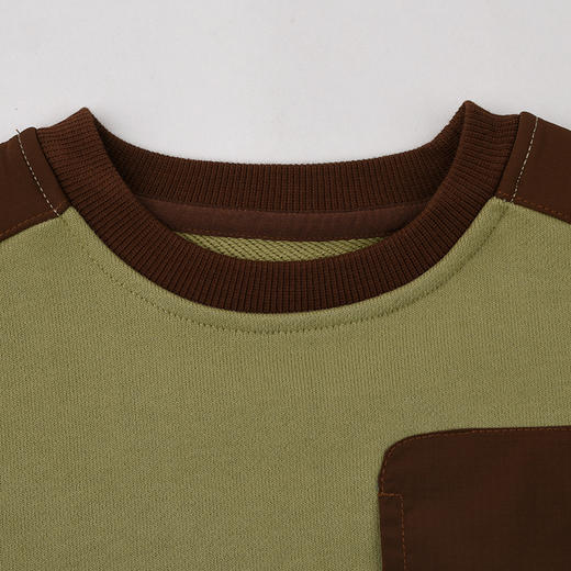 棉果果秋季新品男童藤蔓绿色大毛圈圆领套头卫衣M312180225465 商品图6