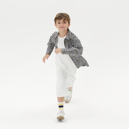 马克珍妮男童复古格纹百搭衬衫儿童纯棉衬衣2025年秋装新品551569 商品图2