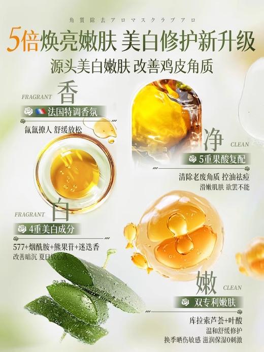 【1搓美白去鸡皮】果酸美白磨砂膏身体嫩白全身海盐腋下关节去黑色素去角质死皮鸡皮 商品图3