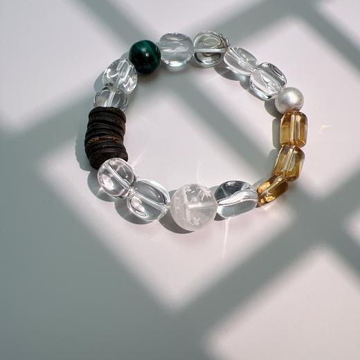 【普陀山】设计款白水晶奇楠沉⾹乍暖-薄雪  ⼿围14-14.5 商品图2