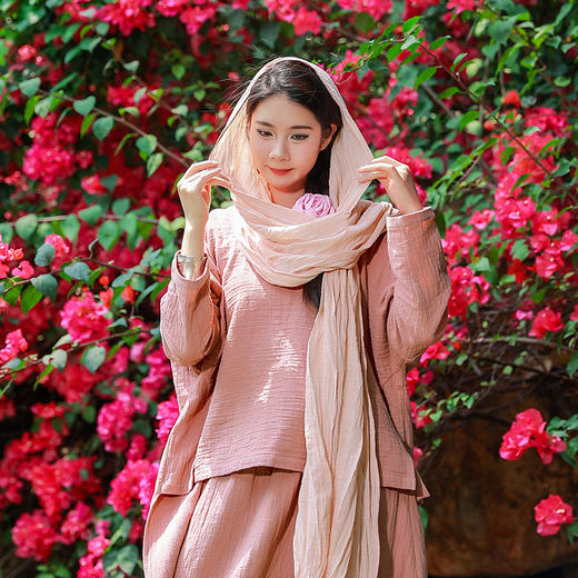 稚水花朝素色长款围巾 | 现货加急发 （200cm*60cm） 商品图6