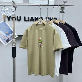 新款潮流休闲男士圆领短袖时尚卡通印花T恤上衣   YLZ-B3026*