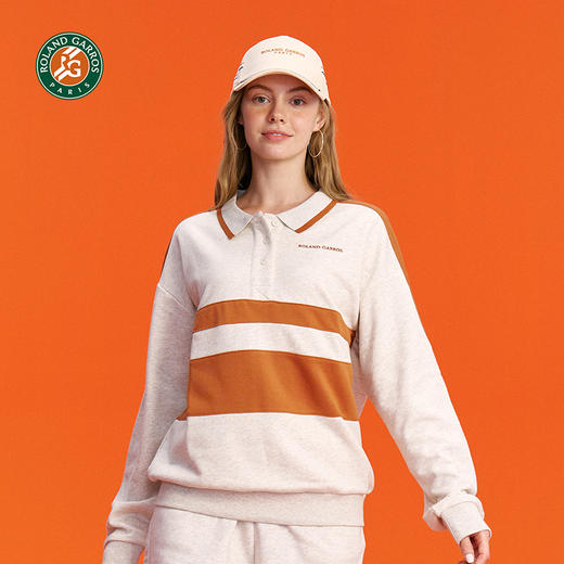 罗兰加洛斯法网卫衣女款oversize落肩卫衣2022春秋新款套头衫上衣 商品图3