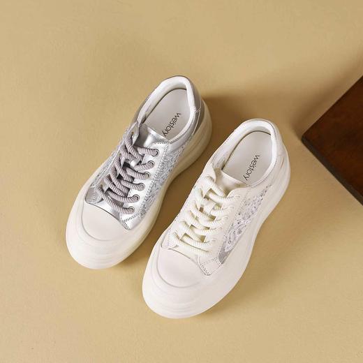 westory春夏新款休闲厚底轻便舒适圆头百搭老爹鞋板S24CM74231 商品图0