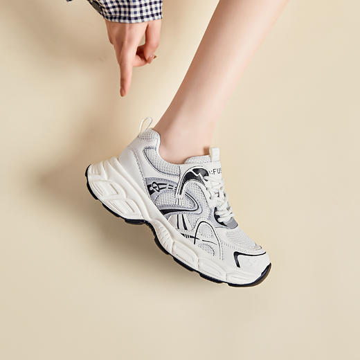 DFUSE迪芙斯2025春夏新款厚底老爹鞋百搭日常休闲运动跑步女款鞋DFD111206I 商品图0