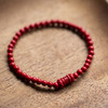 *自营*真言朱砂手串 | 4mm小珠手链中式简约风格。六字真言单圈辰砂压制女士 商品缩略图0