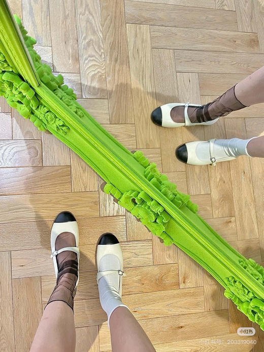 630压轴 玛丽珍 GE圆正无盒 会呼吸的气垫玛丽珍 双色单鞋 我穿37 商品图7