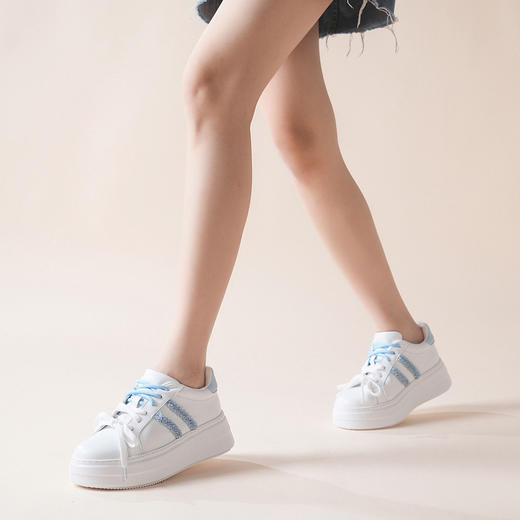 豪麟名鞋迪嘉女鞋时尚休闲鞋牛皮革DJJGA52WX002蓝色 商品图2