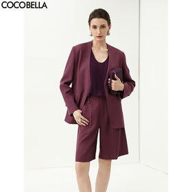 COCOBELLA简约质感直筒五分西裤女春夏百慕大休闲短裤SO3047