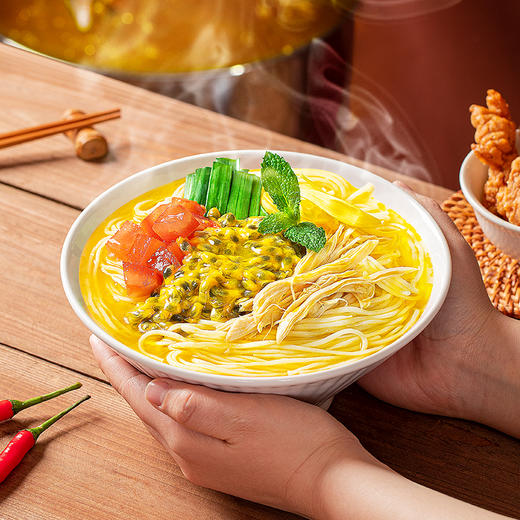 【高原采】 💞惠享版💞 百香果金汤干米线 袋装140g 果香四溢 酸爽开胃 商品图3