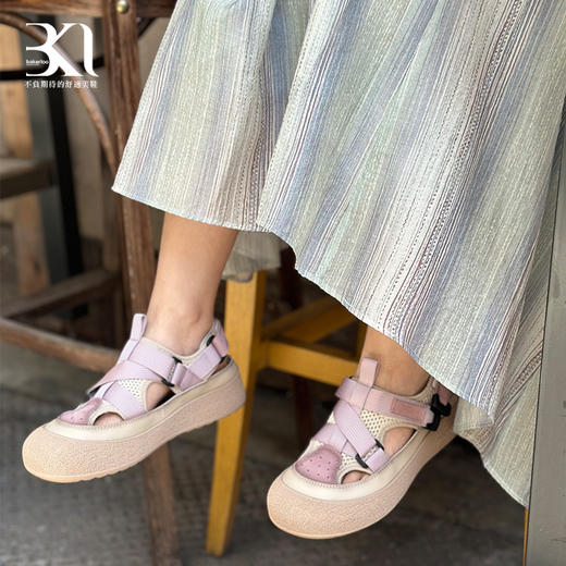  BAKERLOO编织镂空包头罗马凉鞋JY165 商品图4