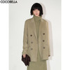 COCOBELLA静奢风手工双面呢羊毛大衣气女质西装毛呢外套WL65 商品缩略图0