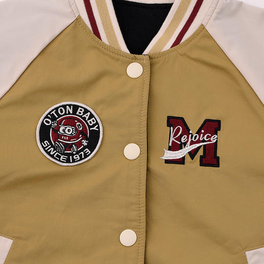 棉果果秋季新品男童女童耀金色大毛圈两面穿棒球服M302100425453 商品图3