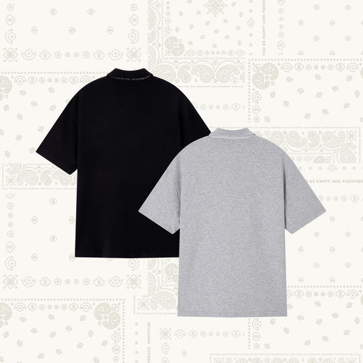 NPC潮牌精致仿绿松石纽扣夏季宽松型Polo衫空气层百搭NP56TP78 商品图1