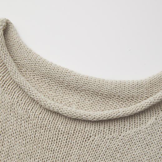 ROMI STUDIO“简约松弛”亚麻棉混纺卷边圆领无袖背心 RWCRST3204 商品图2