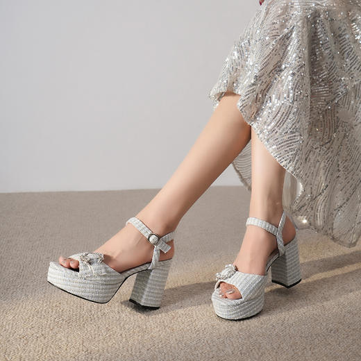 豪麟名鞋奥莱迪嘉女鞋凉鞋织物DJELA51WL004蓝色  原价1960元 商品图1