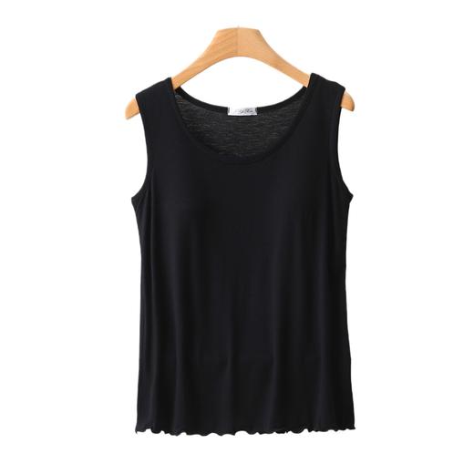 丁摩 带胸垫背心女夏季宽松大码家居服吊带睡衣无袖可外穿薄款上衣5ZF-601 商品图4