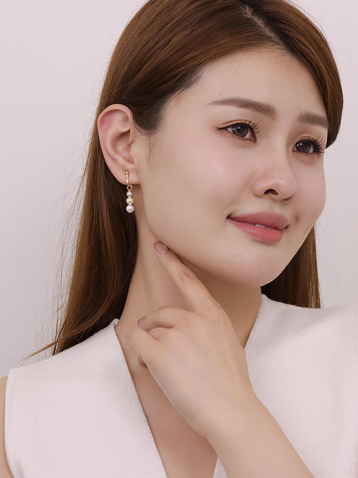 【挚友限定】Classic耳扣款-18K金三色Akoya珍珠耳夹  商品图3