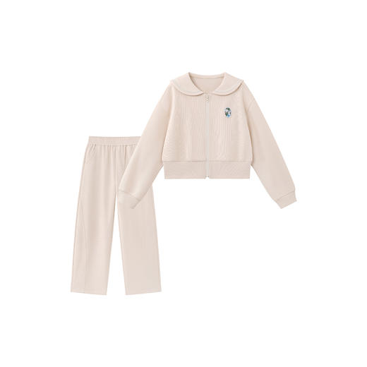 英氏童装女童运动套装春秋季保暖长袖长裤套装秋季休闲中大童套装 商品图4