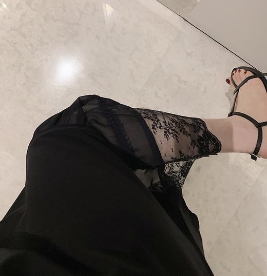 精致小黑裙蕾丝拼接连衣裙秒瘦20斤 商品图10