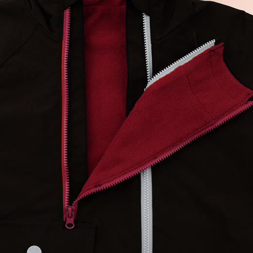 棉果果秋季新品男童黛黑摇粒绒加绒保暖风衣M312100425452 商品图3