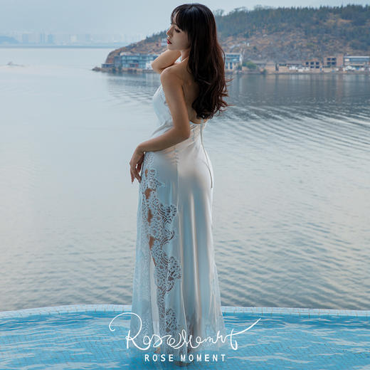 被温柔住的露背双侧开叉真丝长裙可外穿度假 A250315 商品图6