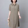 丁摩 棉麻连衣裙新款女夏季法式衬衫裙亚麻波点长裙子5ZF-2629 商品缩略图2