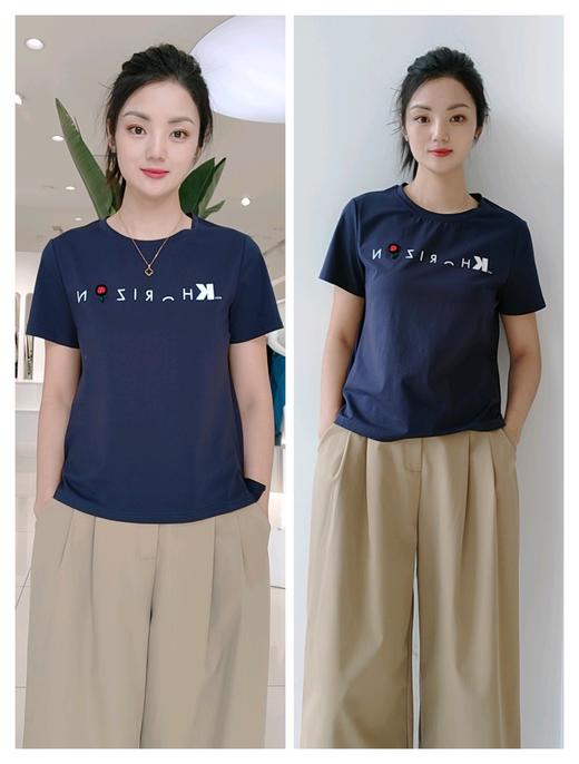 586017精梳棉字母棉T 商品图0