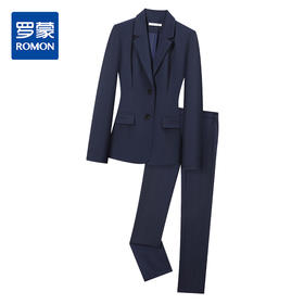 【上衣+松紧腰裤子】罗蒙女士西服套装商务行政工作面试百搭两件套女