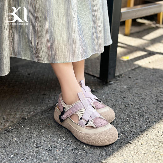  BAKERLOO编织镂空包头罗马凉鞋JY165 商品图2