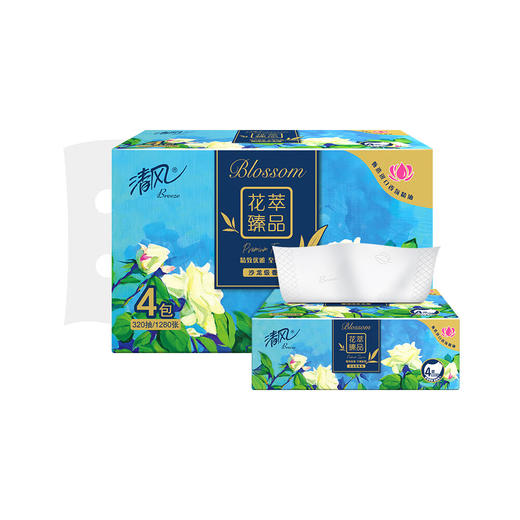 清风花萃臻品4连包320抽/包(E6-03-05) 商品图2