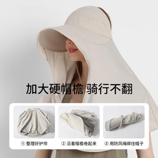 【云优选】卡蒙露思同款半空顶大檐披肩防晒帽KM-6025 商品图1