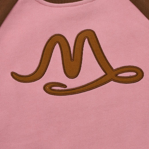 棉果果秋季新品女童蔷薇粉大毛圈圆领套头卫衣M322180225435 商品图3