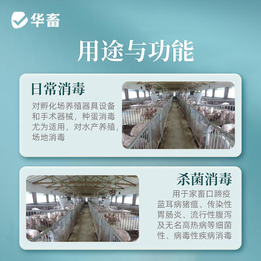 华畜兽用 10%聚维酮碘500ml 养殖场消毒液猪场牛羊场鸡舍杀菌消毒剂 商品图1