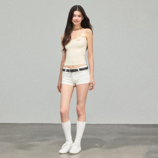 Ariseism 美式复古设计感蕾丝花朵吊带背心女夏季新款修身上衣 商品图3