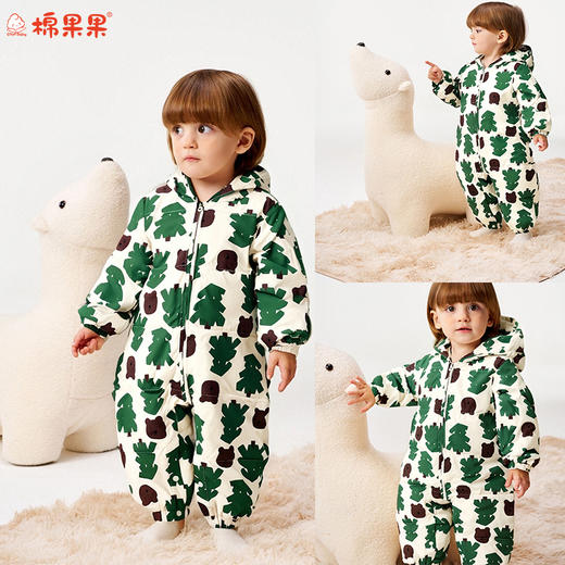 棉果果秋季新品男童混色羽绒连体衣M312722925486 商品图0