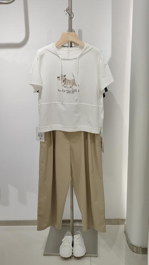 586032夏款短袖精梳棉小狗带帽棉T 商品图3