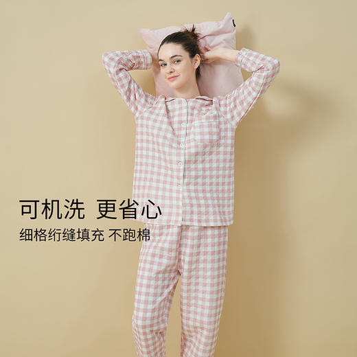 康妮雅女式长袖长裤开襟套装 商品图3