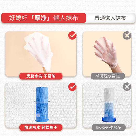 好媳妇一次性厨房懒人抹布家用清洁洗碗布不沾油可水洗加厚洗碗巾清洁帮手 商品图4
