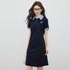 【专属特价】熙世界学院风撞色POLO领连衣裙女2025夏新款时尚休闲短袖直筒裙 商品缩略图3