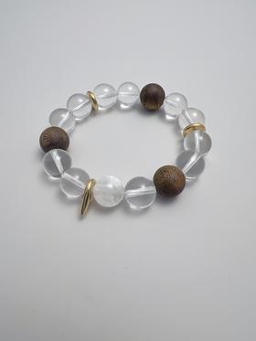 【普陀山】雪花幽灵12mm奇楠沉香 设计款灵境之息  ⼿围14-14.5