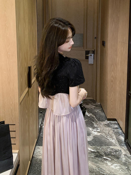 张心子【小苍兰】圆领织带气质时尚两件套套装 U2506006 商品图5