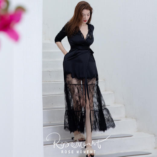 美到犯规的法式风情丝质长袍 P250321 商品图5