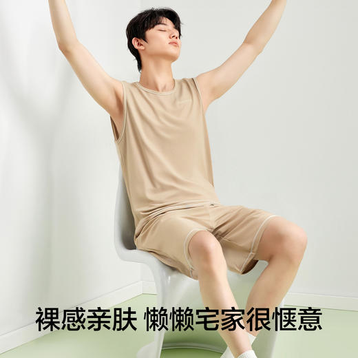 【有棵树】【5A抑菌+莫代尔】【L-3XL】男士套装夏季莫代尔凉感背心短裤 商品图2