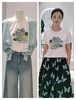 586037时尚精梳棉刺绣印染田园风光棉T 商品缩略图0