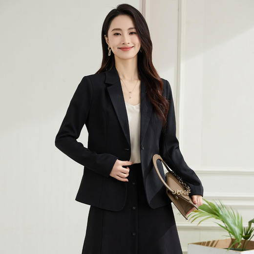 【微弹易打理】罗蒙女士西服商务休闲百搭舒适简约面试西服外套女 商品图9