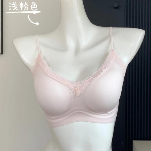 U家舒服蕾细肩带内衣【性感不勒人，穿上就像没穿✨】法式V领蕾丝文胸🔥轻薄无痕＋果冻胶提拉💖塑造饱满圆润好胸型，4色任选，每一件都美到心动！  商品图5