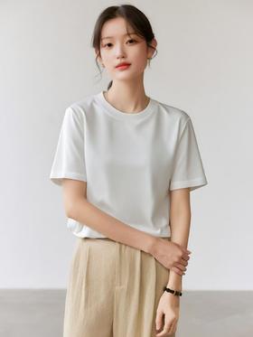 七夕福利-NO退~极简100%棉简约高克重纯白短袖T恤-喜出