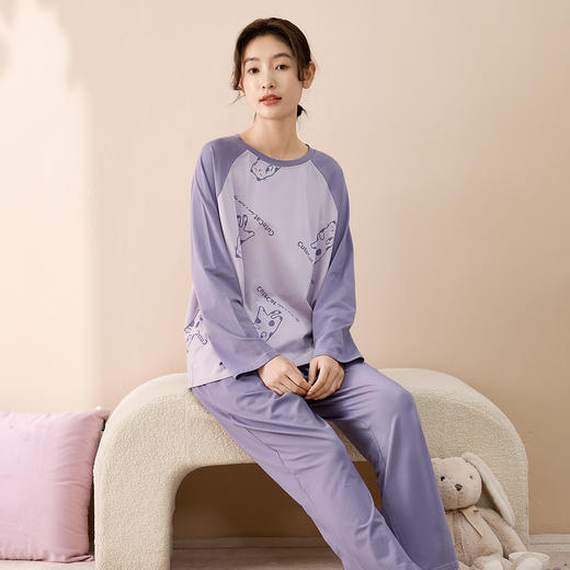 康妮雅女式长袖长裤套头套装 商品图7
